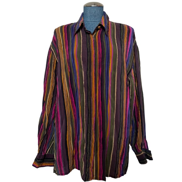 Vintage 100% Silk Blouse - Picture 2 of 3